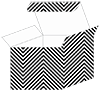 Zig Zag Black & White Favor Box Style M (10 per pack)
