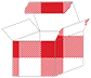 Gingham Red Favor Box Style S (10 per pack)