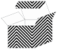 Zig Zag Black & White Favor Box Style S (10 per pack)