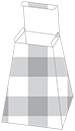 Gingham Grey Favor Box Style T (10 per pack)