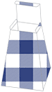 Gingham Sapphire Favor Box Style T (10 per pack)