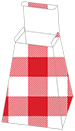 Gingham Red Favor Box Style T (10 per pack)