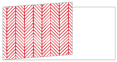 Oblique Red Fold Away Invitation 4 x 9 1/4 - 25/Pk