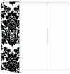 Floral Black Gate Fold Invitation Style B (5 1/4 x 7 3/4)