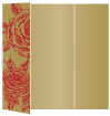 Rose Hena Gate Fold Invitation Style B (5 1/4 x 7 3/4)
