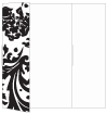 Renaissance Black Gate Fold Invitation Style B (5 1/4 x 7 3/4)
