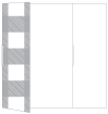 Gingham Grey Gate Fold Invitation Style B (5 1/4 x 7 3/4)