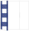 Gingham Blue Gate Fold Invitation Style B (5 1/4 x 7 3/4)