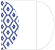 Rhombus Blue Gate Fold Invitation Style C (5 1/4 x 7 1/4)