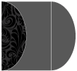 Nature Black Gate Fold Invitation Style C (5 1/4 x 7 1/4)
