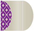 Indonesia Purple Gate Fold Invitation Style C (5 1/4 x 7 1/4)