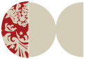 Renaissance Red Round Gate Fold Invitation Style D (5 3/4 Diameter)
