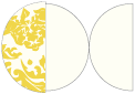 Renaissance Lime Round Gate Fold Invitation Style D (5 3/4 Diameter)