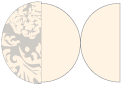 Renaissance Silver Round Gate Fold Invitation Style D (5 3/4 Diameter)