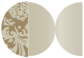 Renaissance Bronze Round Gate Fold Invitation Style D (5 3/4 Diameter)