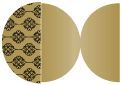 Rococo Noir Round Gate Fold Invitation Style D (5 3/4 Diameter)