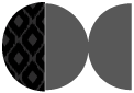 Indonesia Black Round Gate Fold Invitation Style D (5 3/4 Diameter)