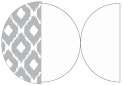 Indonesia Grey Round Gate Fold Invitation Style D (5 3/4 Diameter)