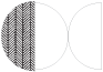 Oblique Black Round Gate Fold Invitation Style D (5 3/4 Diameter) - 10/Pk