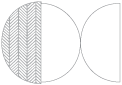 Oblique Grey Round Gate Fold Invitation Style D (5 3/4 Diameter)
