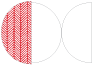 Oblique Red Round Gate Fold Invitation Style D (5 3/4 Diameter) - 10/Pk