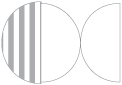 Lineation Grey Round Gate Fold Invitation Style D (5 3/4 Diameter)