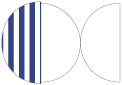 Lineation Blue Round Gate Fold Invitation Style D (5 3/4 Diameter)