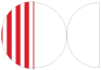 Lineation Red Round Gate Fold Invitation Style D (5 3/4 Diameter) - 10/Pk