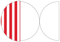 Lineation Red Round Gate Fold Invitation Style D (5 3/4 Diameter)