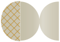 Casablanca Bronze Round Gate Fold Invitation Style D (5 3/4 Diameter)