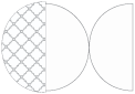 Casablanca Grey Round Gate Fold Invitation Style D (5 3/4 Diameter)