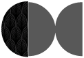 Glamour Noir Round Gate Fold Invitation Style D (5 3/4 Diameter)