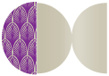 Glamour Purple Round Gate Fold Invitation Style D (5 3/4 Diameter)
