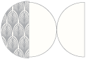 Glamour Grey Round Gate Fold Invitation Style D (5 3/4 Diameter)