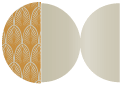 Glamour Gold Round Gate Fold Invitation Style D (5 3/4 Diameter)