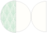 Glamour Green Tea Round Gate Fold Invitation Style D (5 3/4 Diameter) - 10/Pk