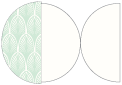 Glamour Green Tea Round Gate Fold Invitation Style D (5 3/4 Diameter)