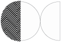 Zig Zag Black & White Round Gate Fold Invitation Style D (5 3/4 Diameter)