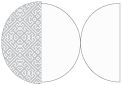 Maze Grey Round Gate Fold Invitation Style D (5 3/4 Diameter)