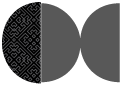 Maze Noir Round Gate Fold Invitation Style D (5 3/4 Diameter)
