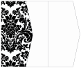 Floral Black Gate Fold Invitation Style E (5 1/8 x 7 1/8) - 10/Pk