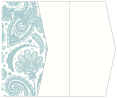Paisley Blue Gate Fold Invitation Style E (5 1/8 x 7 1/8)