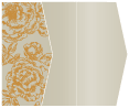 Rose Bronze Gate Fold Invitation Style E (5 1/8 x 7 1/8) - 10/Pk