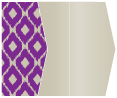 Indonesia Purple Gate Fold Invitation Style E (5 1/8 x 7 1/8) - 10/Pk