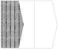 Oblique Black Gate Fold Invitation Style E (5 1/8 x 7 1/8)