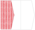 Oblique Red Gate Fold Invitation Style E (5 1/8 x 7 1/8)