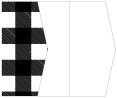 Gingham Black Gate Fold Invitation Style E (5 1/8 x 7 1/8)