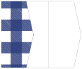 Gingham Sapphire Gate Fold Invitation Style E (5 1/8 x 7 1/8) - 10/Pk