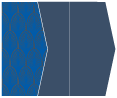 Glamour Navy Gate Fold Invitation Style E (5 1/8 x 7 1/8)