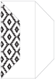 Rhombus Black Gate Fold Invitation Style F (3 7/8 x 9)